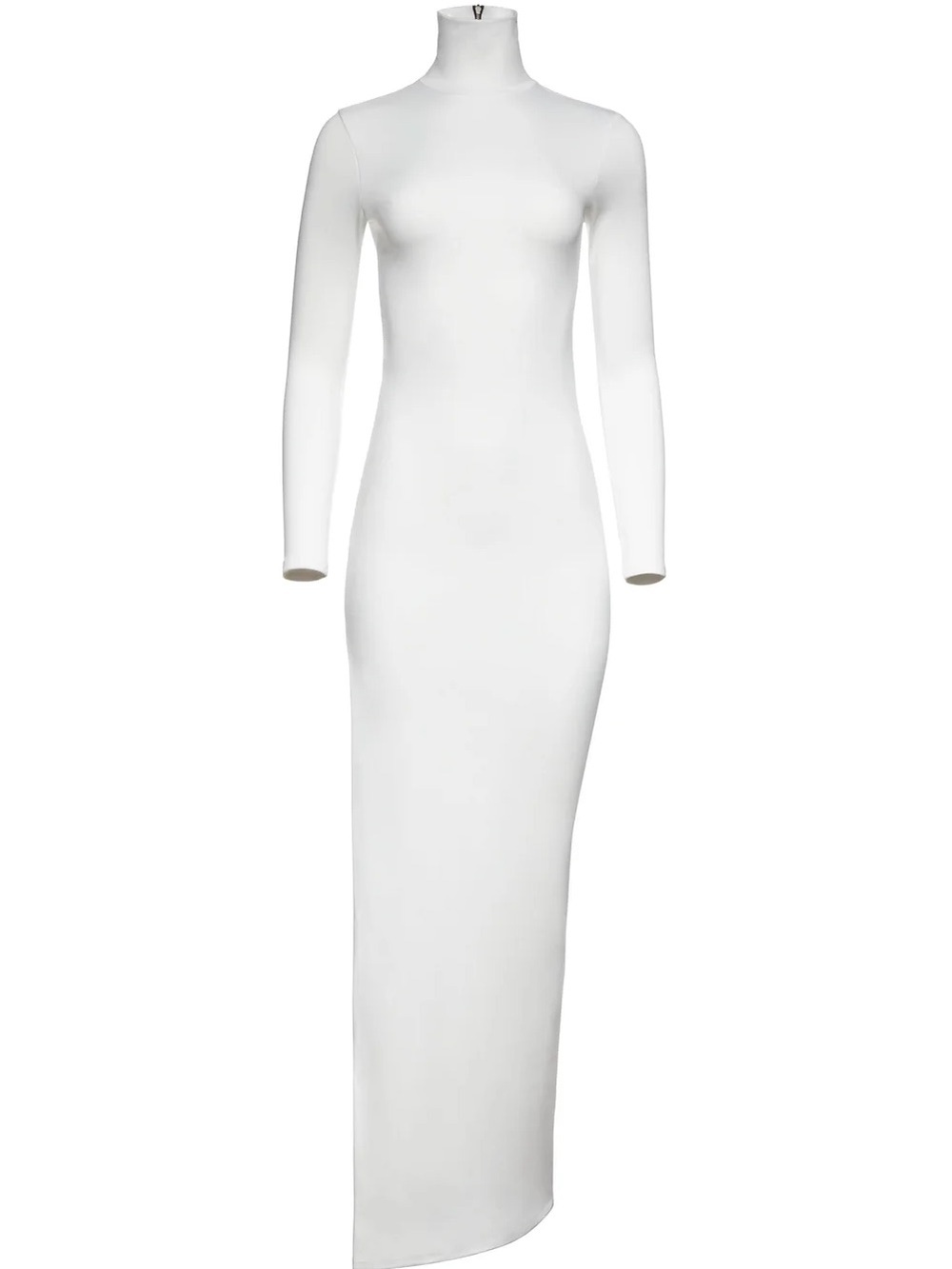 Bumpsuit Long Sleeve White Turtleneck Maxi Dress